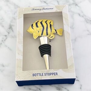 Tommy Bahama Bottle Stopper Metal Fish Yellow and Black New in Box